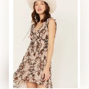 SHYANNE WOMEN'S PRINTED CHIFFON HIGH-LOW DRESS XL